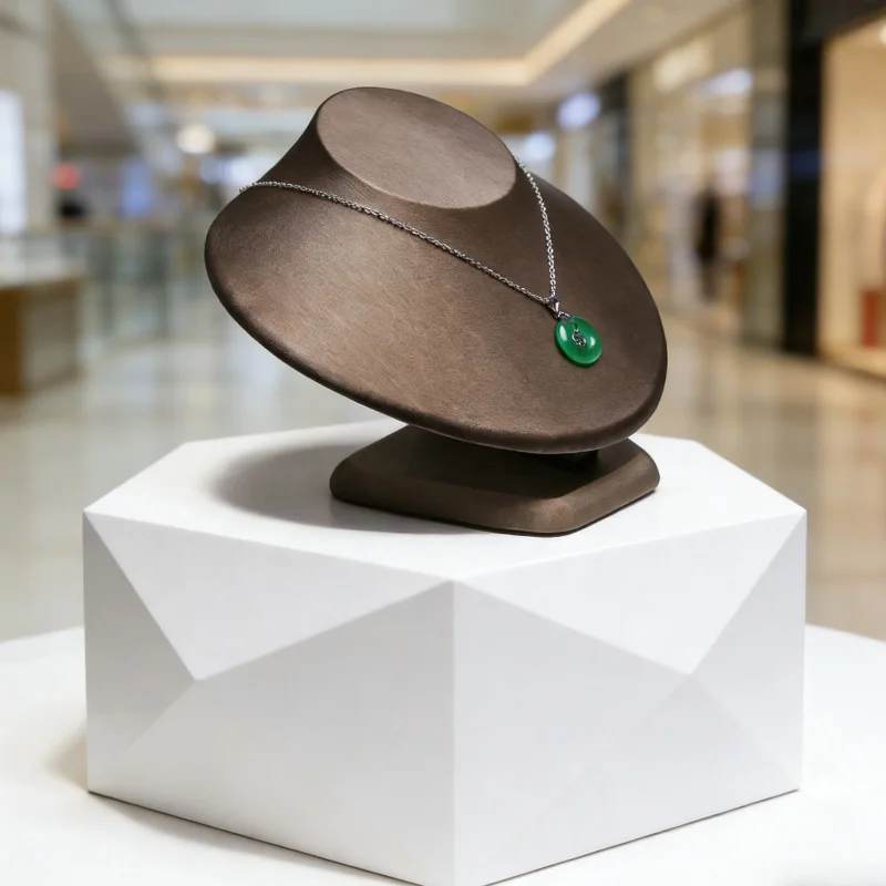 

Brown PU Jewelry Display Stand Set - Ring Earrings Pendant Necklace Bangle Bracelet Storage Case Holder Organizer Kit