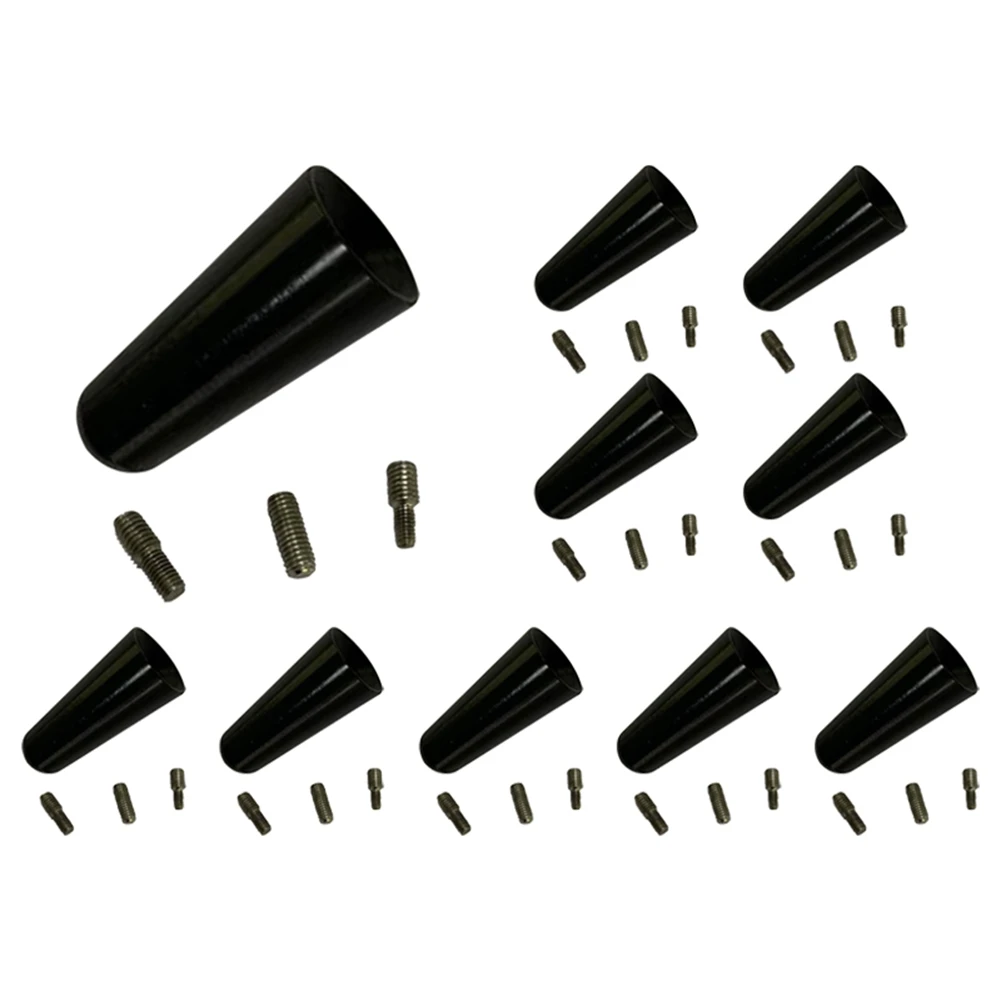 10Pcs Aluminum Alloy Antenna 3cm Roof Antenna Short Pole Antenna Car Pole Antenna Short Adapter Radio