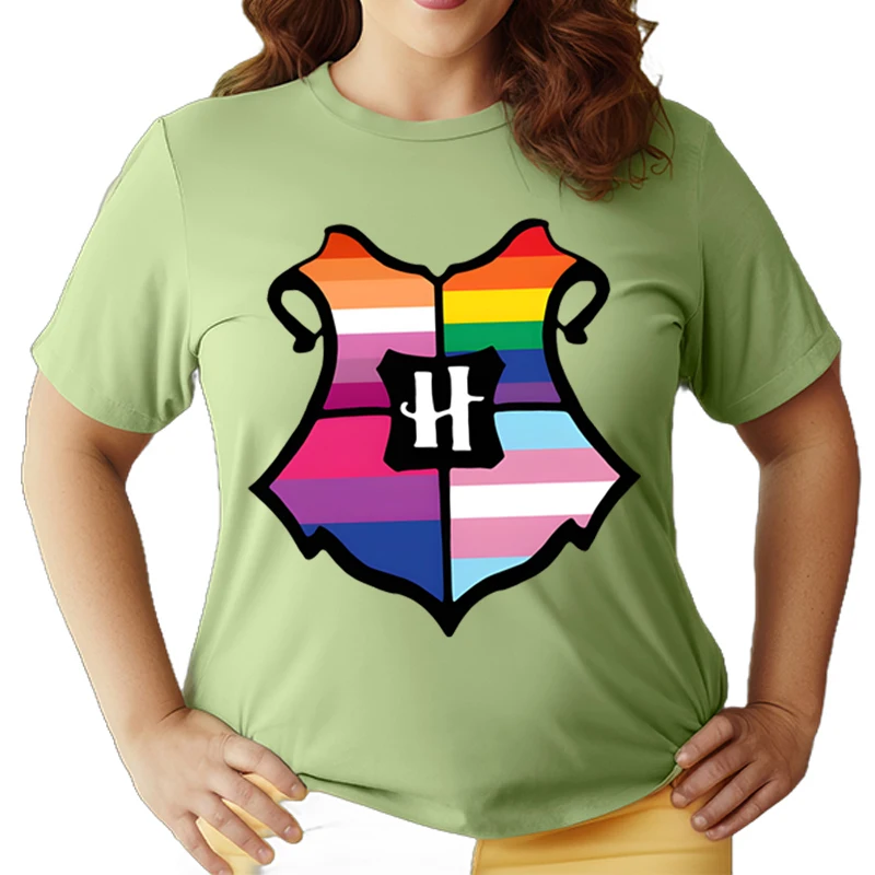 LGBT Pride Month Gay Oversized T Shirt Shield Girls Graphic Tees Gifts Lesbian Women's Pluse Size Fat Shirt Women Clothing Sales