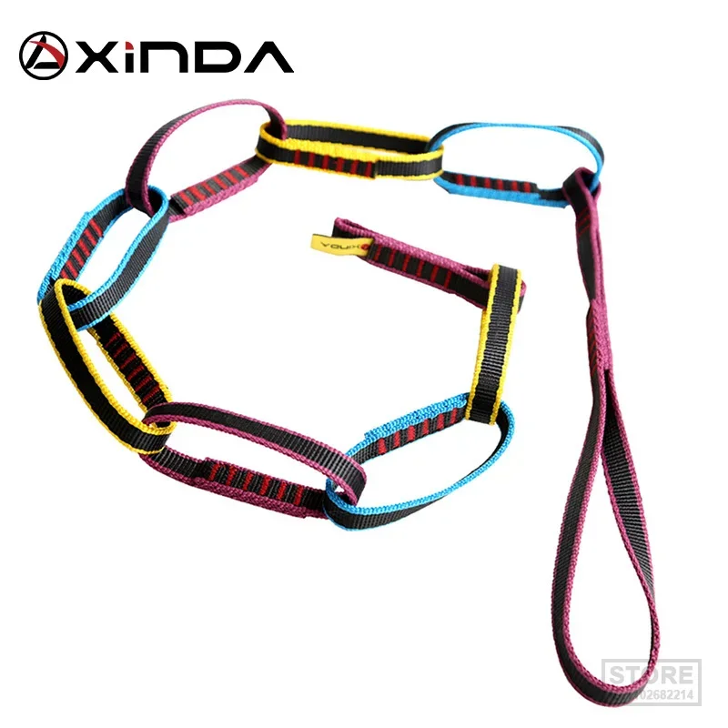 

XINDA Outdoor Climbing Equipment Downhill Forming Ring Sling Daisy Chain Daisy Rope Nylon Daisy Chain Personal Anchor System