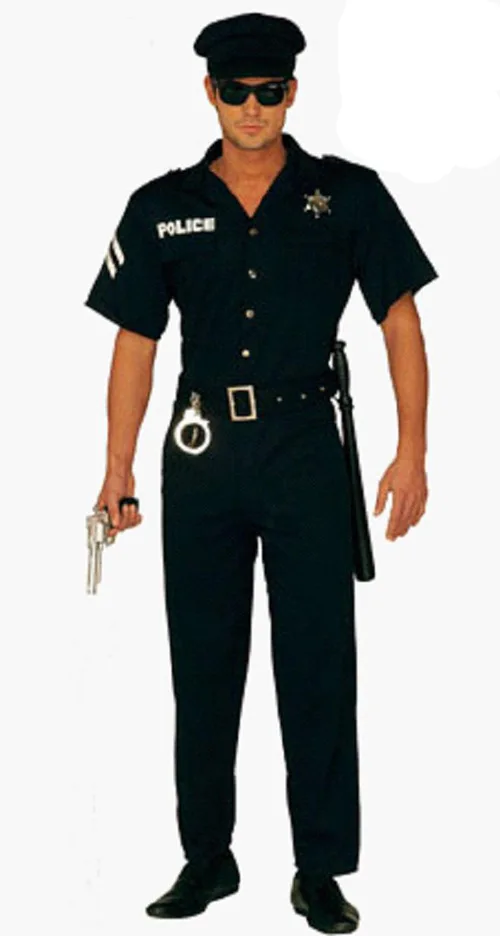 Halloween Policeman Costume Adult Men Police Officer Party Fancy Dress