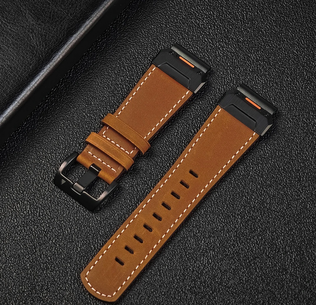 22mm 26mm Exquisite Elegant Leather Watchbands For Garmin Forerunner 935 945 955 965/955 Solar/945 LTE For Women Men Strap