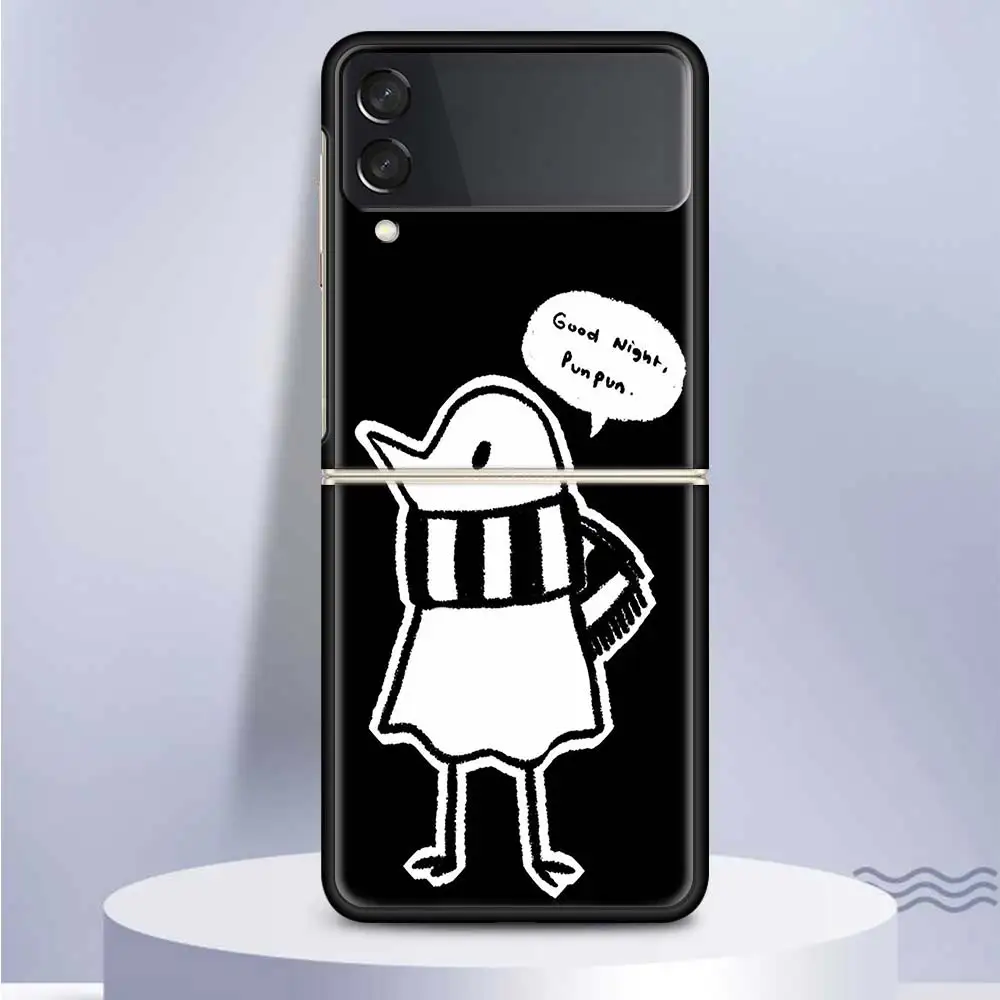 Oyasumi Punpun Hard PC Clear Phone Case Cover for Samsung Galaxy Z Flip 5 4 3 5G Flip3 Flip4 Flip5 Customized Fundas