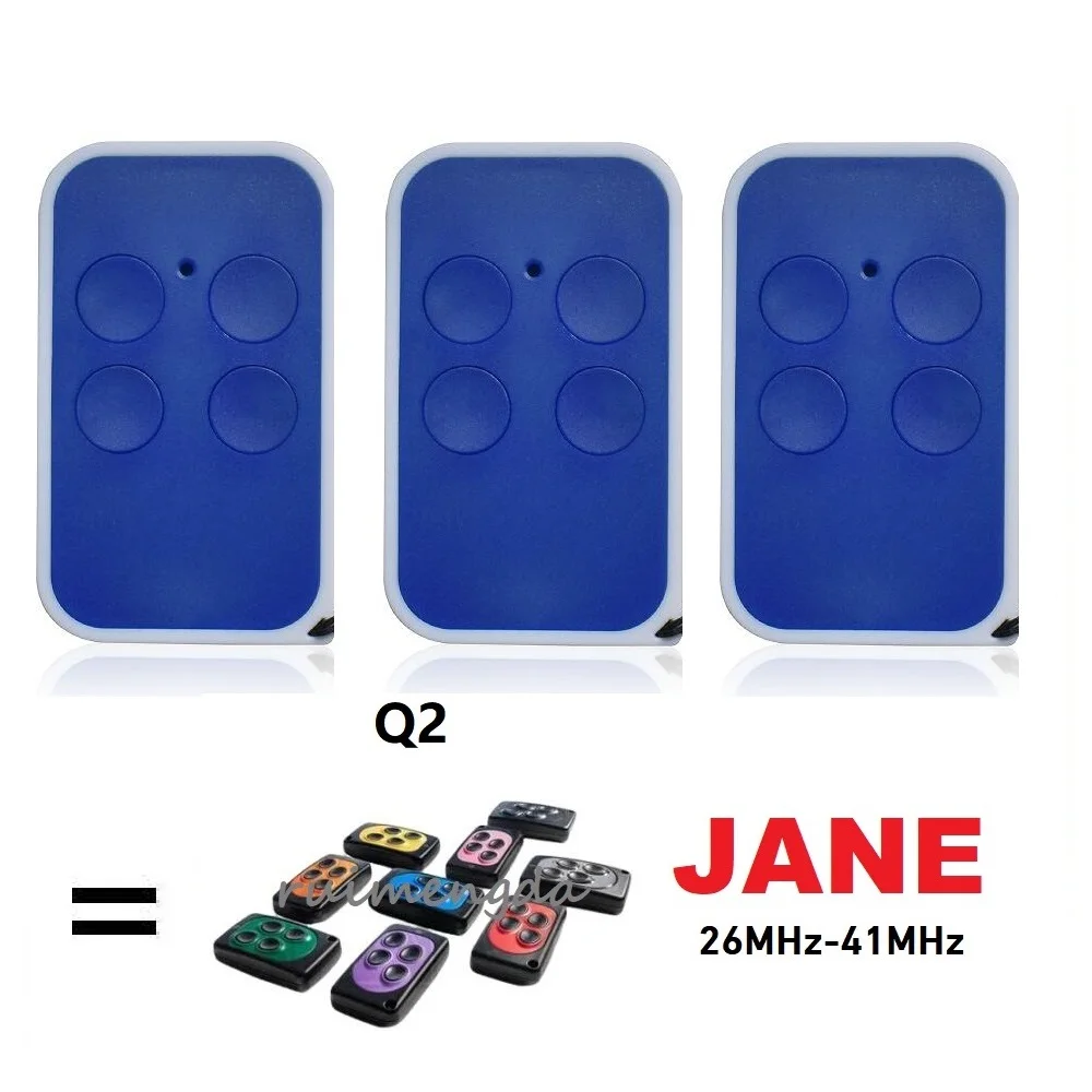 3PCS JANE Q Garage Door Remote Control 4 Buttons 26MHz-41MHz 26.995MHz 30.900MHz 30.875MHz 40.685MHz JANE Remote Control Gate