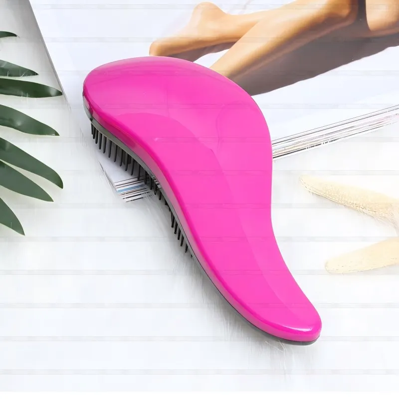 Antistatic Massage Curling Brush (Shower & Styling Use) - Professional Hairdressing Tool for Human Hair Wigs