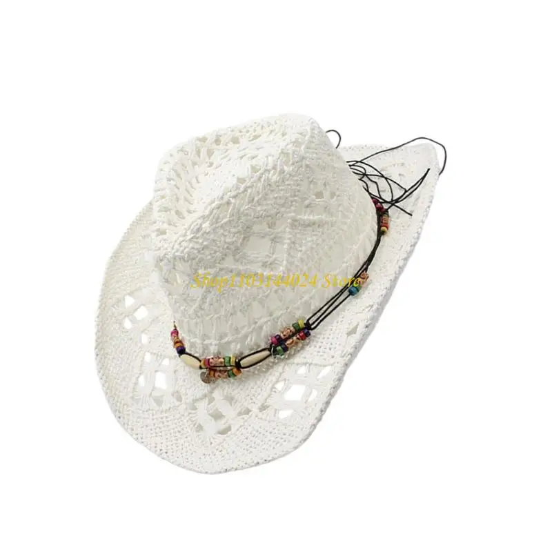 n5ke للجنسين الورقية قش قبعة مقاوم للشمس قبلة قابلة للتعديل حزام حزام بنما للنساء الرجال يرتدون ملابس يوميا وتجمع العطلات