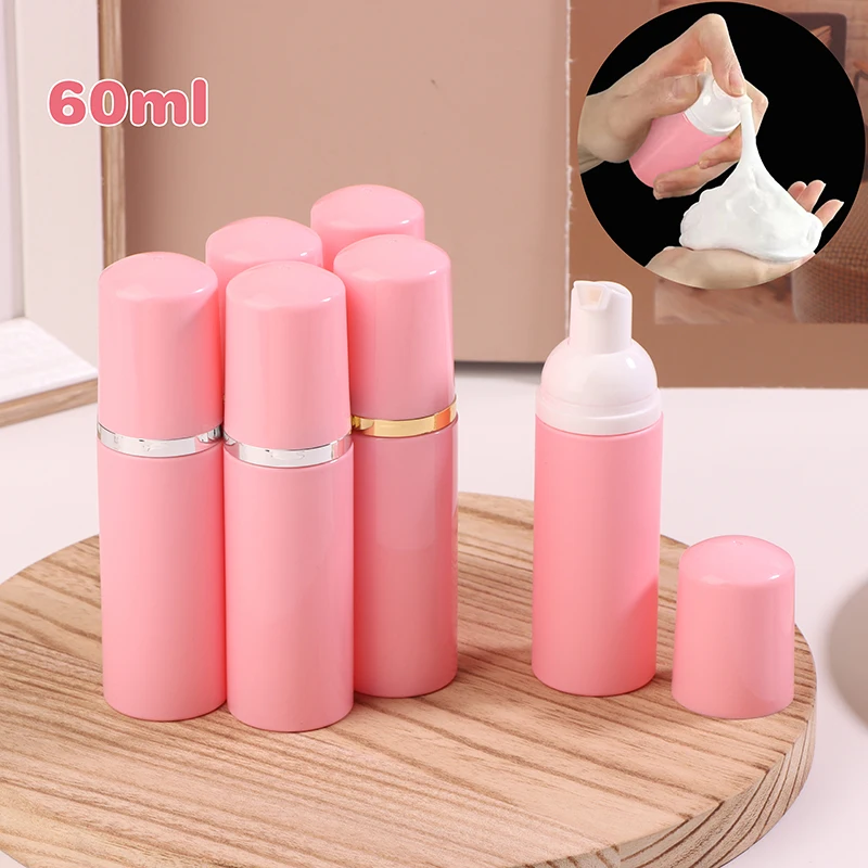 1pc 60ml Rosa Piccolo Dispenser di Schiuma Bottiglie di Pompa di Plastica Sapone Vuoto Bottiglia Riutilizzabile Per La Pulizia Da Viaggio Cosmetici Imballaggio