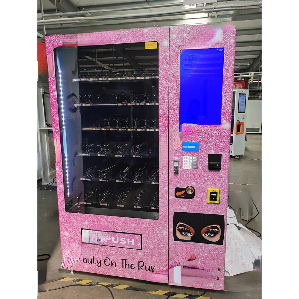 

Small digital vending machine for cosmetics with credit card