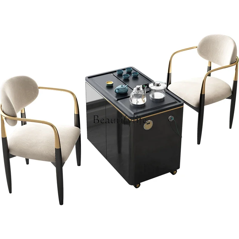 

Z.-*Movable tea table tea cart sofa balcony small simple household light luxury tea cabinet with wheels