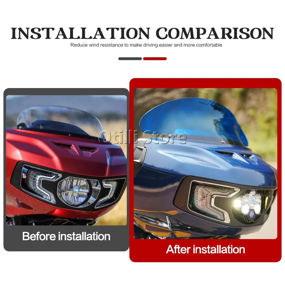 

11 Inch Front Windscreen Windshield Deflector Motorcycle For Indian Pursuit Dark Horse Limited Indian Challenger Limited 112