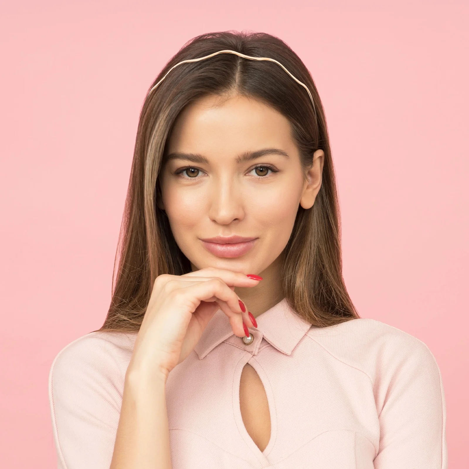 

2pcs Elegant Wave Hairband Delicate Girl Headdress Chic Decoration For Women Party Banquet Iron Comfortable Headband Hoop Hair