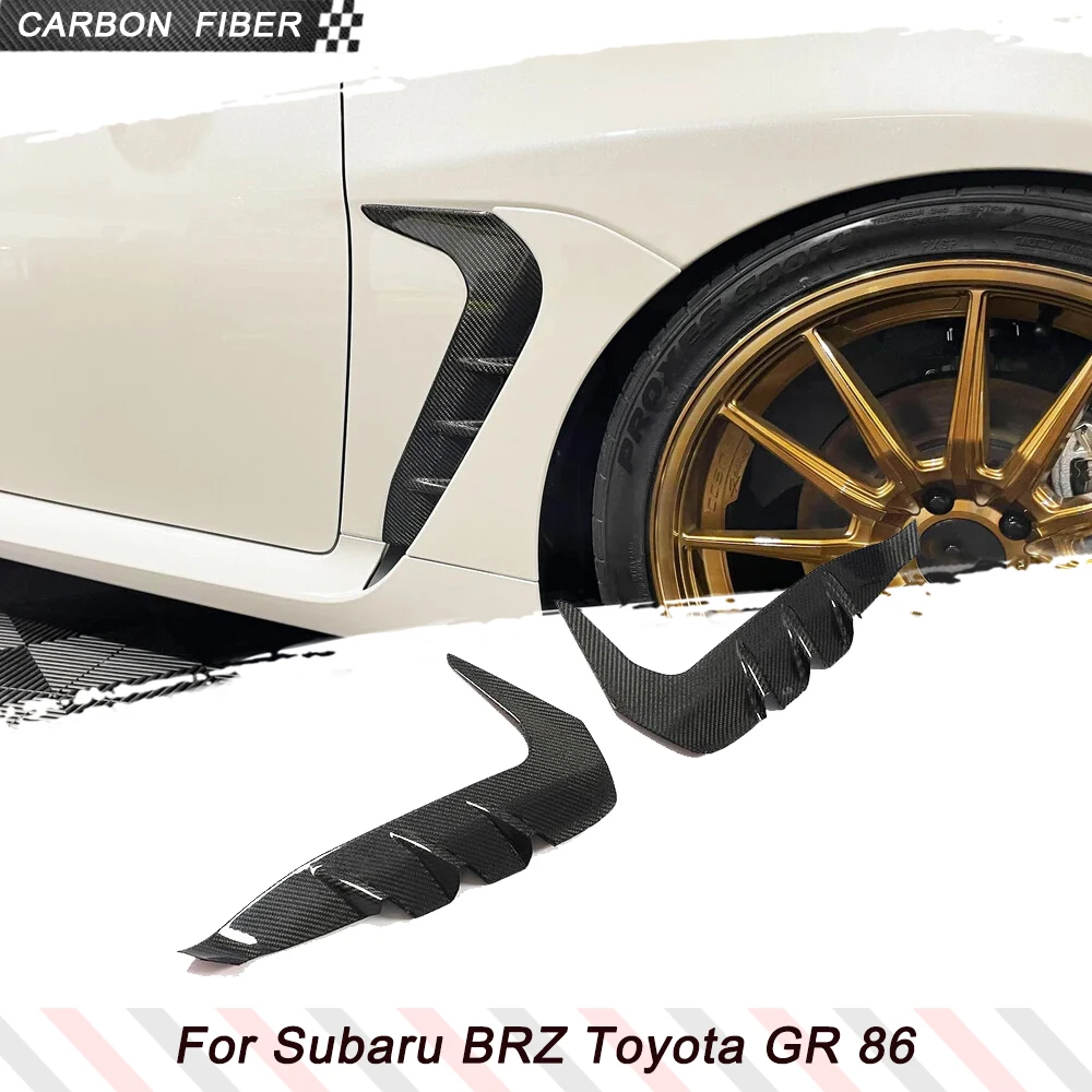 

Carbon Fiber Car Side Air Vent Fender Trim Cover For Subaru BRZ Toyota GR 86 2022 2023 Car Side Vent Trim Flaps Fins Body Kits