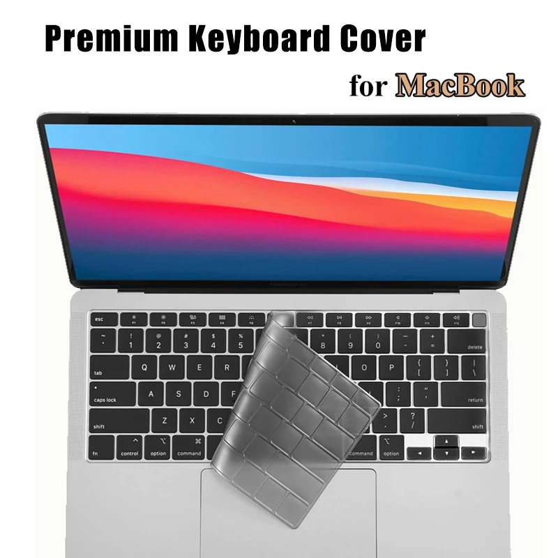 Protector de cubierta de teclado ultrafino premium compatible con MacBook Air 2020 de 13" con Apple Silicon M1 A2179 A2337 Diseño de EE. UU.