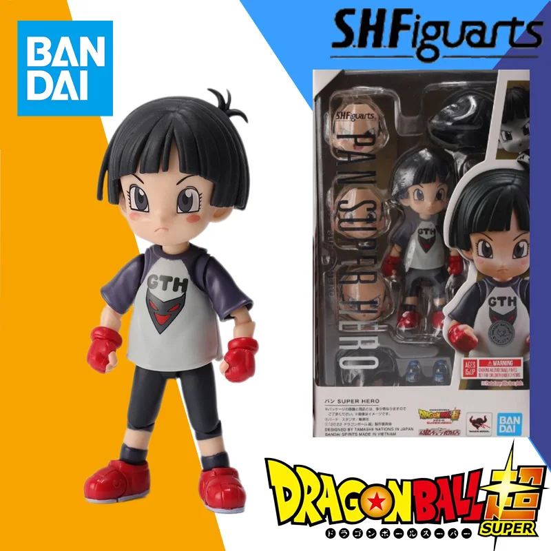 

Оригинальная фигурка SHF Dragon Ball SUPER PAN, модель супергероя из аниме, готовая модель истребителя, игрушка, подарок для ребенка