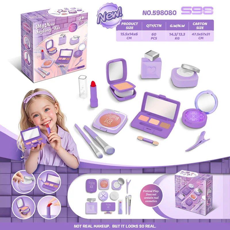 

New Children's Pretend Play Makeup Toy Set Safe and Non-toxic Simulation Little Girl Makeup Toy Girl Birthday Gift