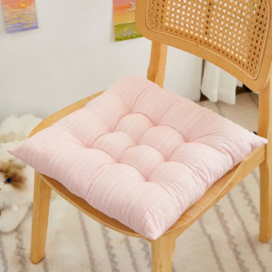 1pc Solid Color Seat Cushion, High Aesthetic Office Chair Pad, Student Dorm Classroom Buttock Pad, Seasonal Cushion, Back Support Pillow sf25060932392290833