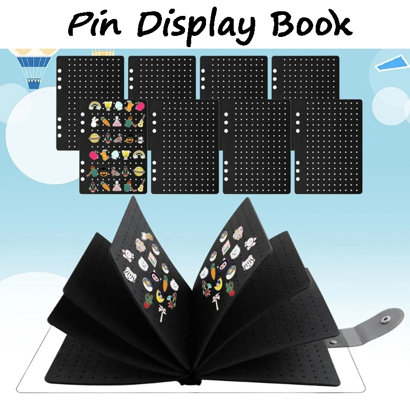 Pin Display Book Pin Armazenamento Estojo De Armazenamento Prático Feltro Pin Organizer Bag Capa Protetora Broche Brinco Página Titular De Armazenamento