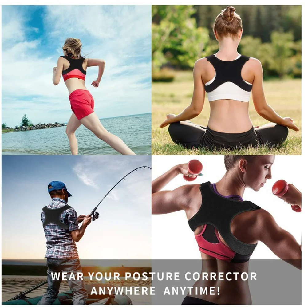 حزام مصحح وضعية الظهر قابل للتعديل لدعم الكتف وتخفيف الحدباء ومحاذاة العمود الفقري القطني وحزام تصحيح عالمي