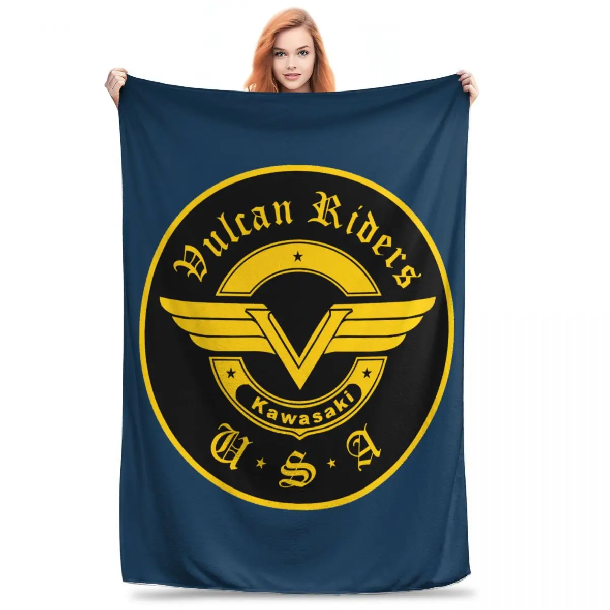 Vulcan Motorcycle Modren Blanket Fleece Multi-function Sofa Throw Blankets For Home Bedroom Outdoor Throws Bedspread Quilt