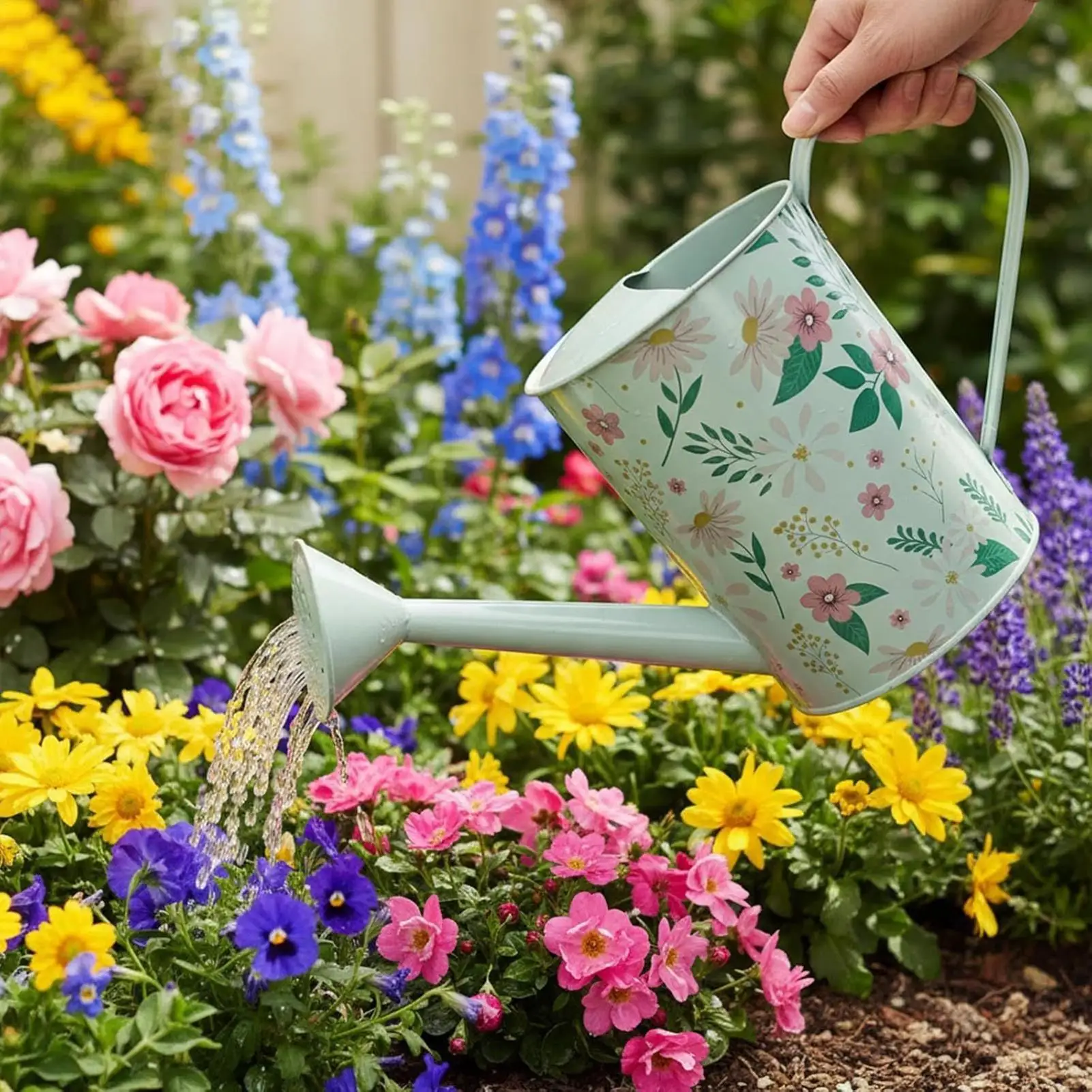 

Лейка с длинным носиком 2 л, для полива цветов и растений, большая емкость