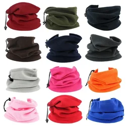 Moda unissex falso velo cordão cachecol cor sólida inverno ao ar livre pescoço mais quente ajustável à prova de vento cachecol masculino snood cachecóis