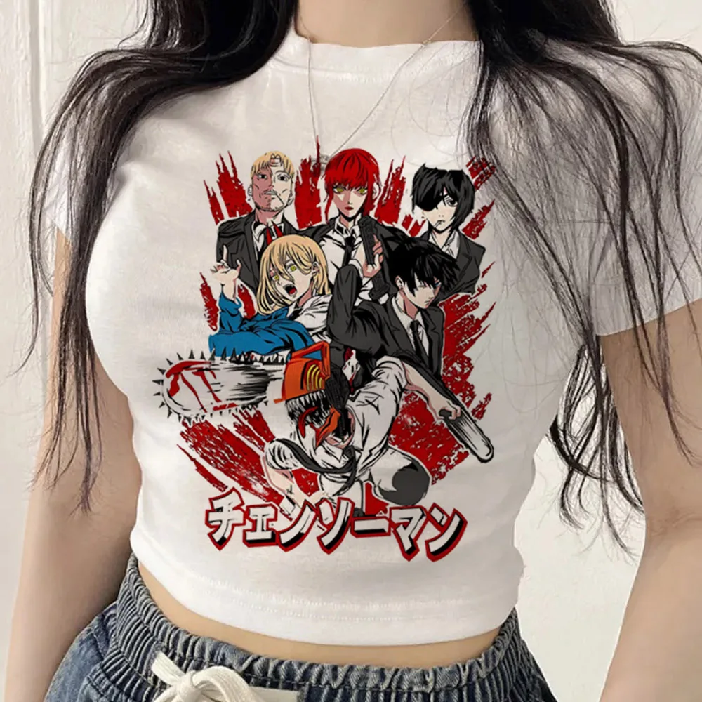 Chainsaw Man crop top shoujo 2000s korean fashion summer t shirt alternative  dollette baddie