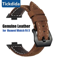 High Quality Genuine Leather Strap for Huawei Watch Fit 3 4 Pro Band Vintage Frosted Strap for Huawei Watch Fit 4 Accessories