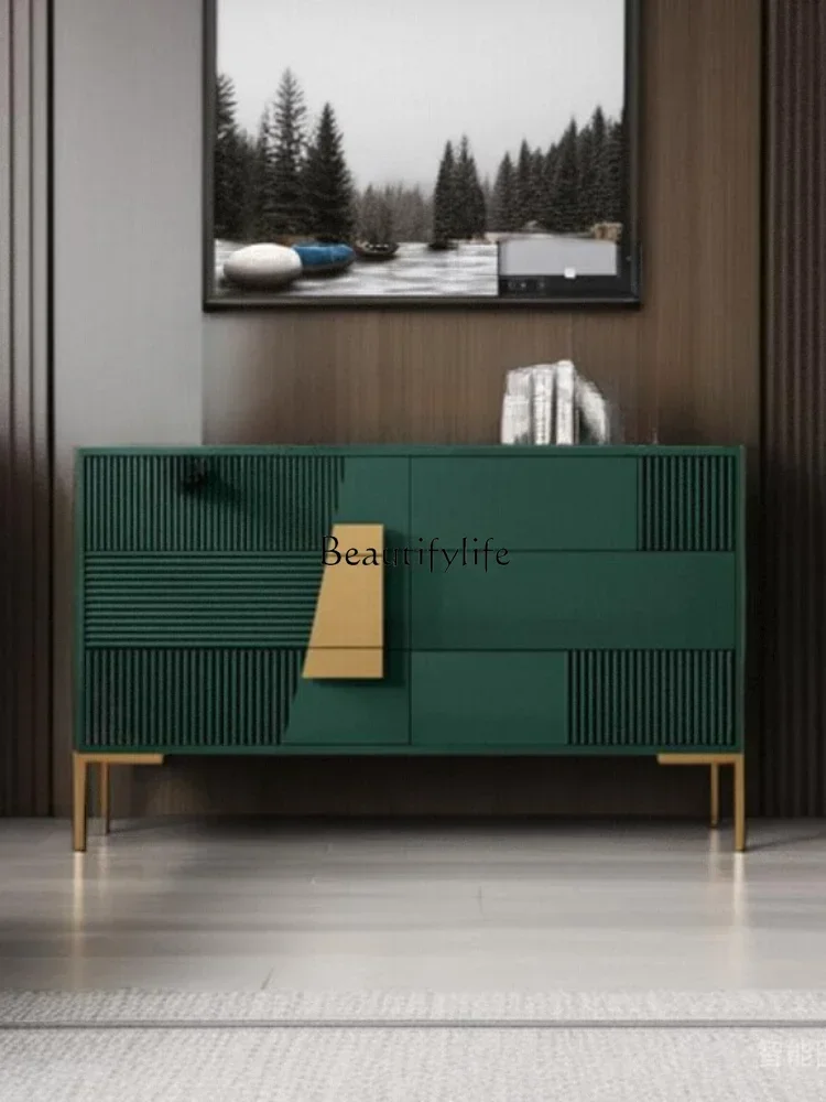 FG6 خزانة إيطالية ذات ستة صدر مدخل فاخر وخزانة بأدراج من الخشب الصلب