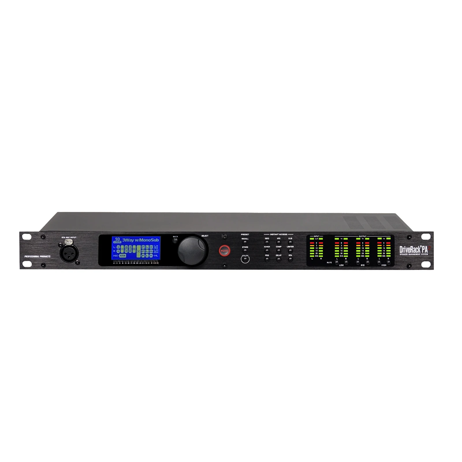 Digital Audio Processor Audio Processing Frequency Division Stage Performance Sound Effects Processor DriveRack PA2