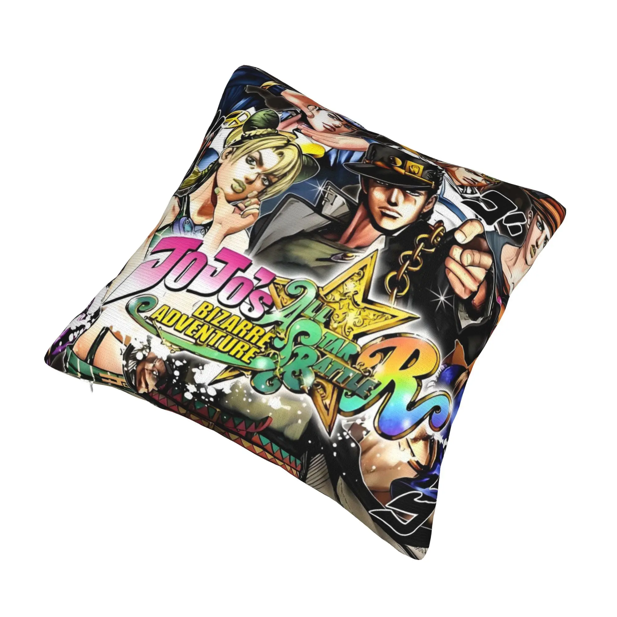 Bizarre Adventure Cushion Covers JoJos Anime  Velvet Luxury Pillow for Sofa