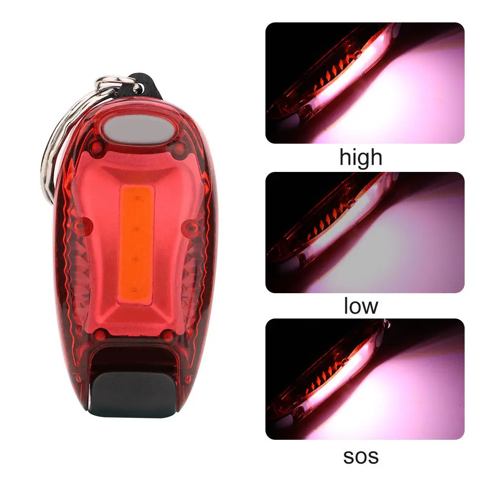 3Pcs Cycling Warning Light Portable LED Safety Lamp Multifunctional Running Walking Night Outdoor Keychain Warning Light