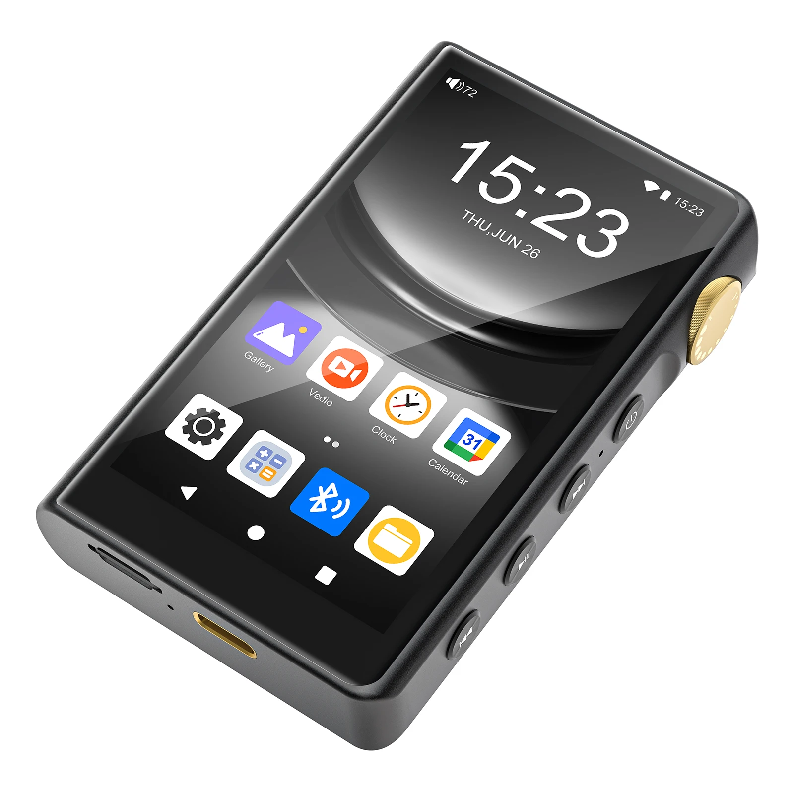 Hi-Fi MP3-плеер на 96 ГБ с Bluetooth, музыкальный плеер Hi-Res с Bluetooth и Wi-Fi, Android 12, DSD DAC без потерь, FLAC, Tidal, Qobuz