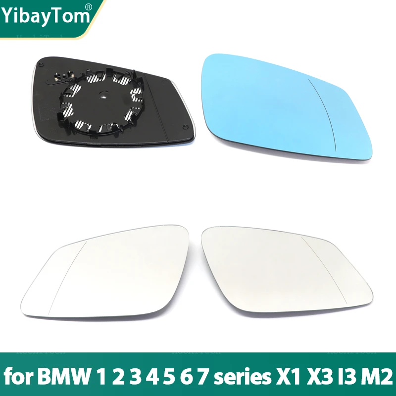 Left & Right Side Mirror Glass Blue Rearview Exterior  Angle for BMW E84 F48 F20 F21 F40 F22 F23 F30 F31 F34 F10 F07 F11 I3