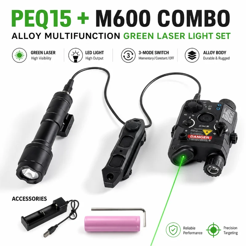 20mm Rail Fixed Alloy PEQ-15 Indicator Light Multimode Adjustable Hobby Model Toy Decoration Module