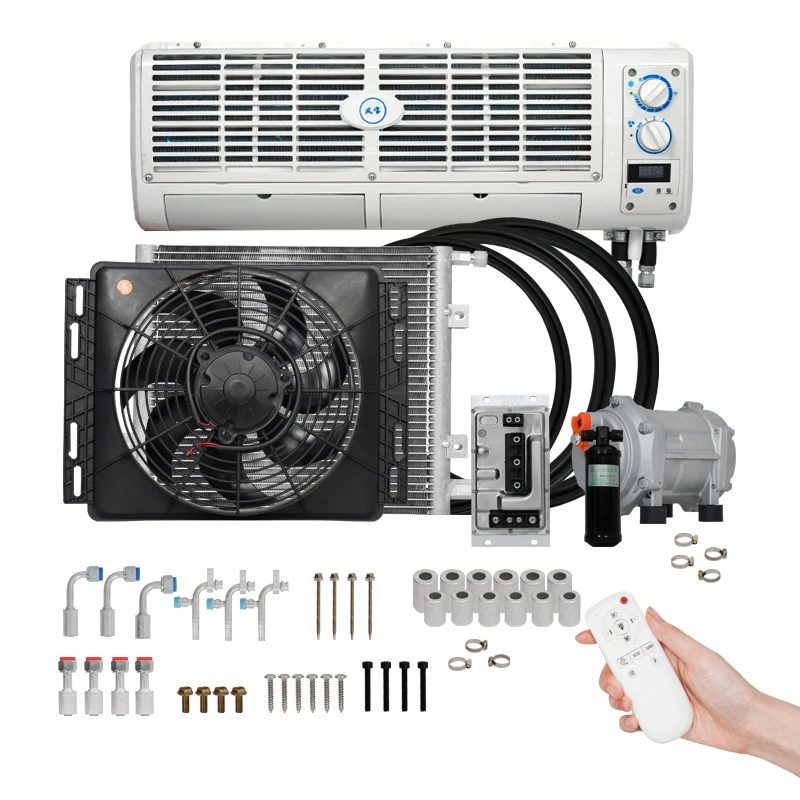 12V 24V Split R134a Electric Air Conditioner, Rooftop Cooling System for Truck & Car