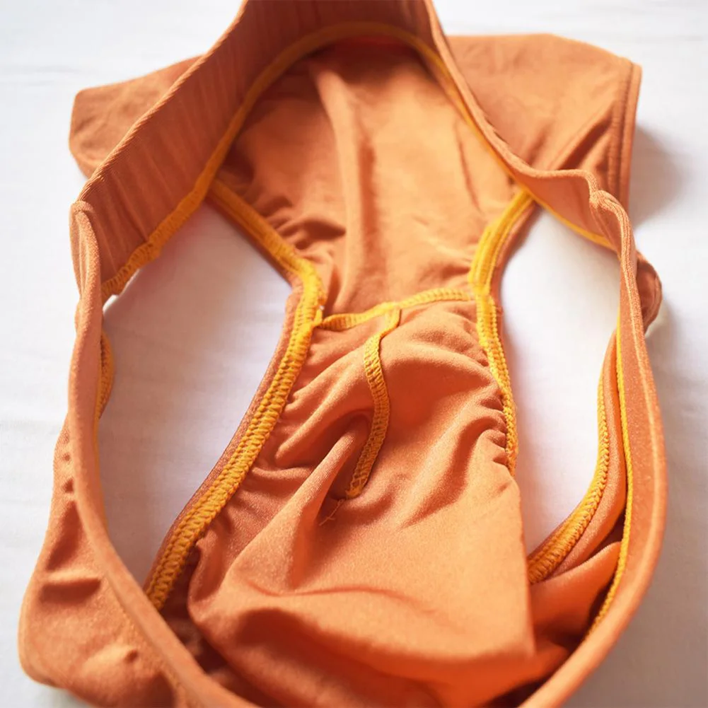 Men Ice Silk Underwear Seamless Brief Low Waist Elastic Underpants Pouch Panties