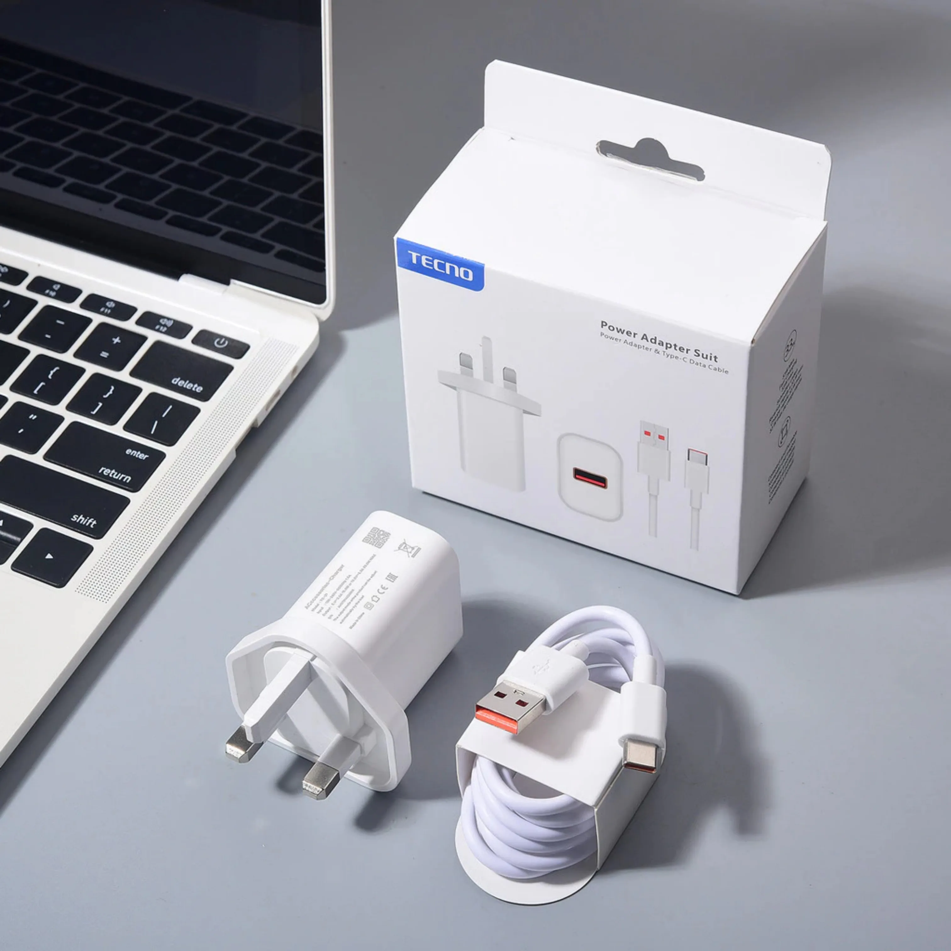 TECNO-cargador rápido de 33W, adaptador de corriente de carga rápida para UE, EE. UU., Reino Unido, Cable tipo C de 1M para Tecno Spark 30 20 Pro Pro + Camon 20 30s 40 Pr