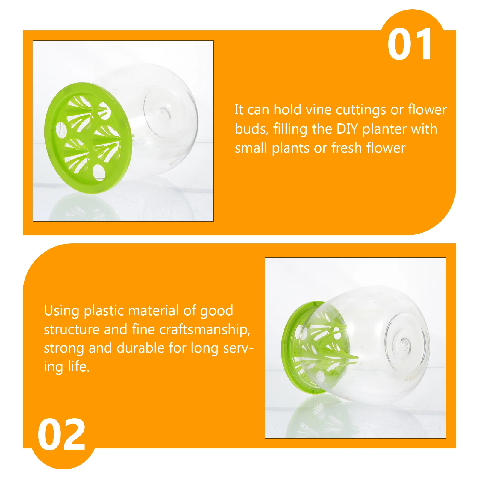 

5pcs Flower Pot Plastic Vase for Floral Simple Flower Holder Arrangement Plant Planter Container Garden Supplies