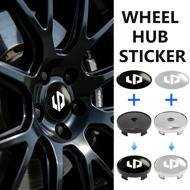 Image of 4 Stück 56/60mm Auto-Radnabenkappen Reifenfelgenabdeckungen Zubehör für Leapmotor T03 S01 C16 C11 C01 C10 2022 2023 2021
