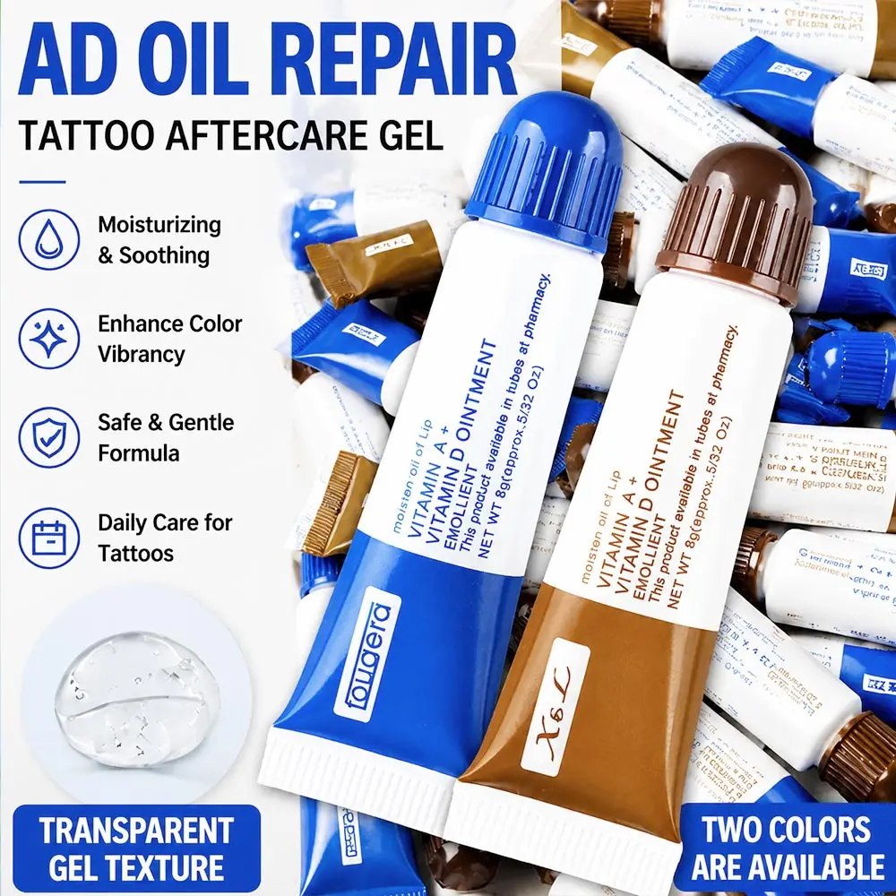100/50/5PCS Tattoo Aftercare Gel Vitamin A D Anti-Scar Preserve Treatment Cream Healing Skin Care Repair Tattoo Accessories