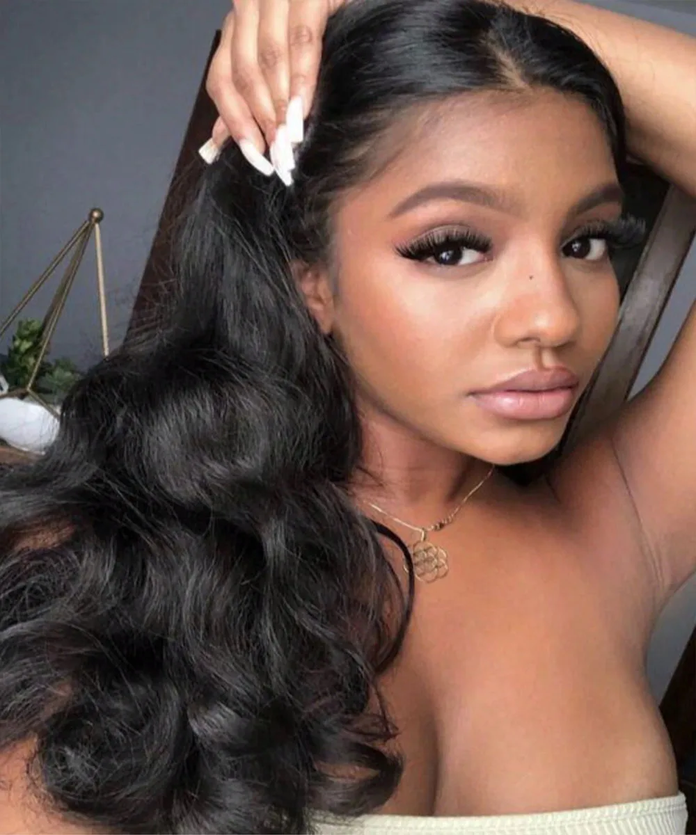 

250% Density 40 Inch Body Wave Wear And Go Glueless 5X5 HD Lace Closure Human Hair Wigs 13x4 HD Transparent Lace Front Wigs Pre Plucked With Baby Hair 250%
