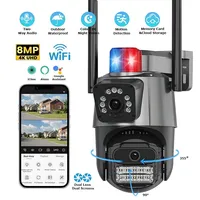 6MP PTZ WiFi Home Security Camera IP Outdoor Dual Lens 4K HD Monitor Auto Tracking Surveillance CCTV iCSee