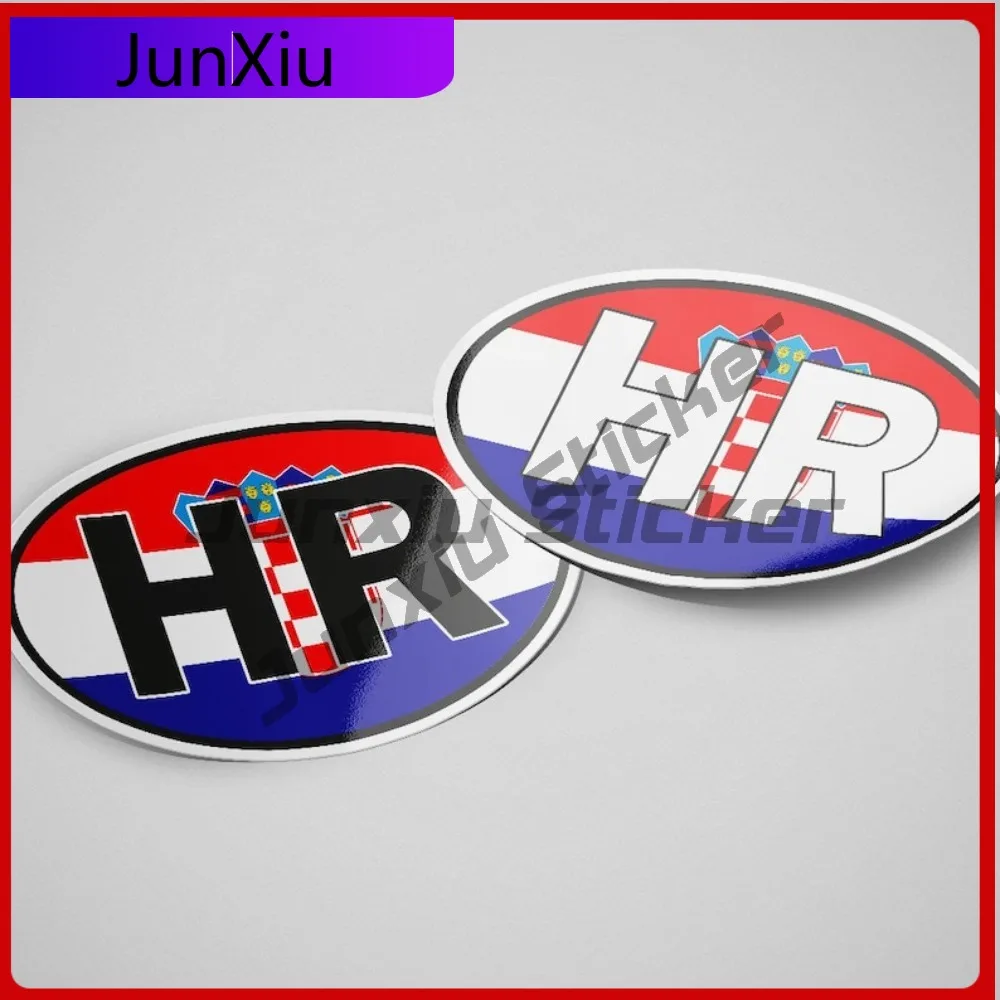 

Croatia HR Sticker Funny Outdoor Safety Warnings Funny Toilet Seat Car Windows Anti UV Waterproof Vehicle Decor Car Styling