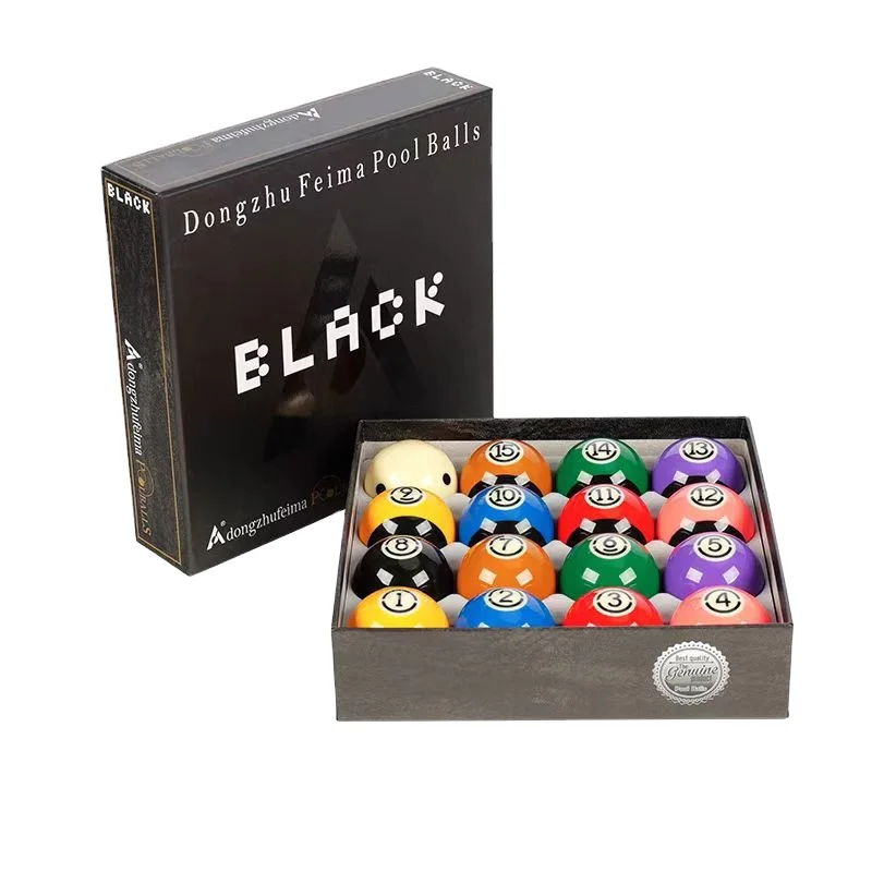 Professional Black Resin Pool Ball Snooker Billiards 1 Box