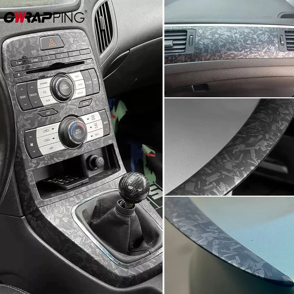 Películas de vinilo de fibra de carbono forjadas de color rojo mate, calcomanía de estilo para motocicleta y coche, calcomanías DIY, películas de papel de aluminio para envolver