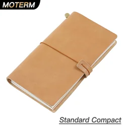 Moterm Serie compatta Notebook da viaggio di dimensioni standard Agenda in pelle conciata al vegetale a pieno fiore Agenda per schizzi