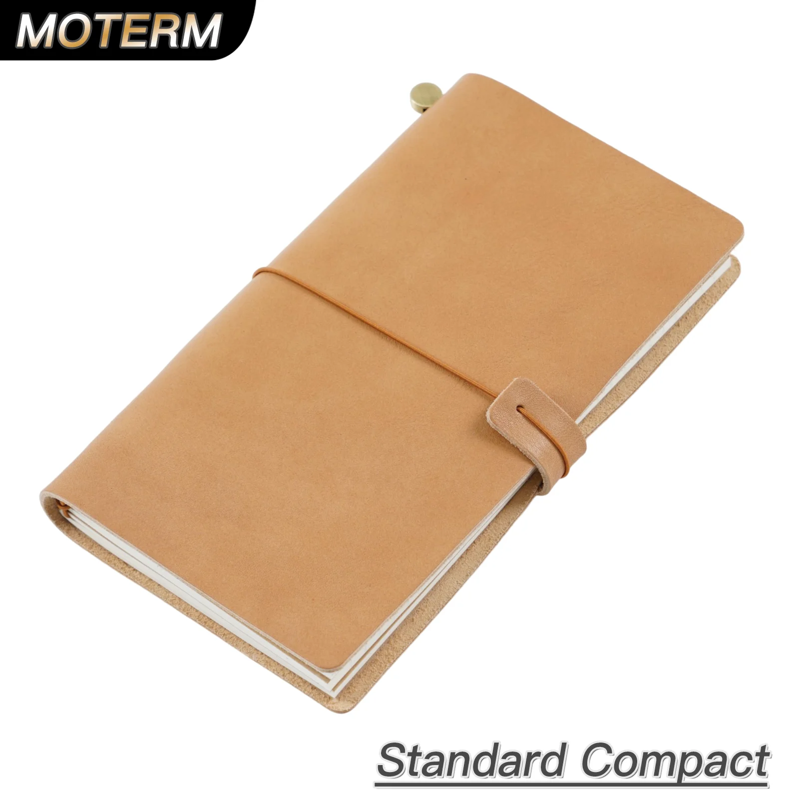 Moterm Compact Series Standard Size Traveler Notebook Full Grain Vegetable Tanned Leather Organizer Diary Sketchbook Planner