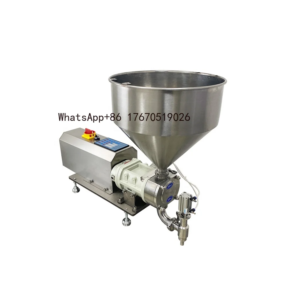 

100ml-5L Liters High Viscosity Chili Sauce Ketchup Honey Filler Semi Automatic Cream Paste Rotor Lobe Pump Filling Machine