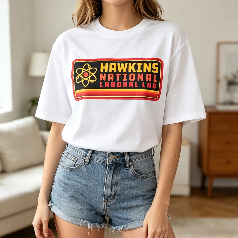 Retro National Lab Graphic T Shirt Vintage Science Sign Print Unisex Soft Cotton Crew Neck Short Sleeve Top  Oversized Y2k Top