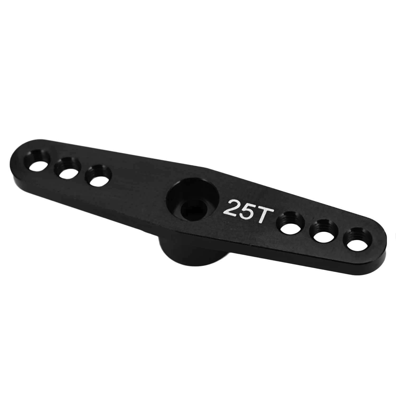 Brazo Servo de dirección 25T, bocina de Metal, piezas de acelerador completo, brazo de doble dirección para Futaba negro